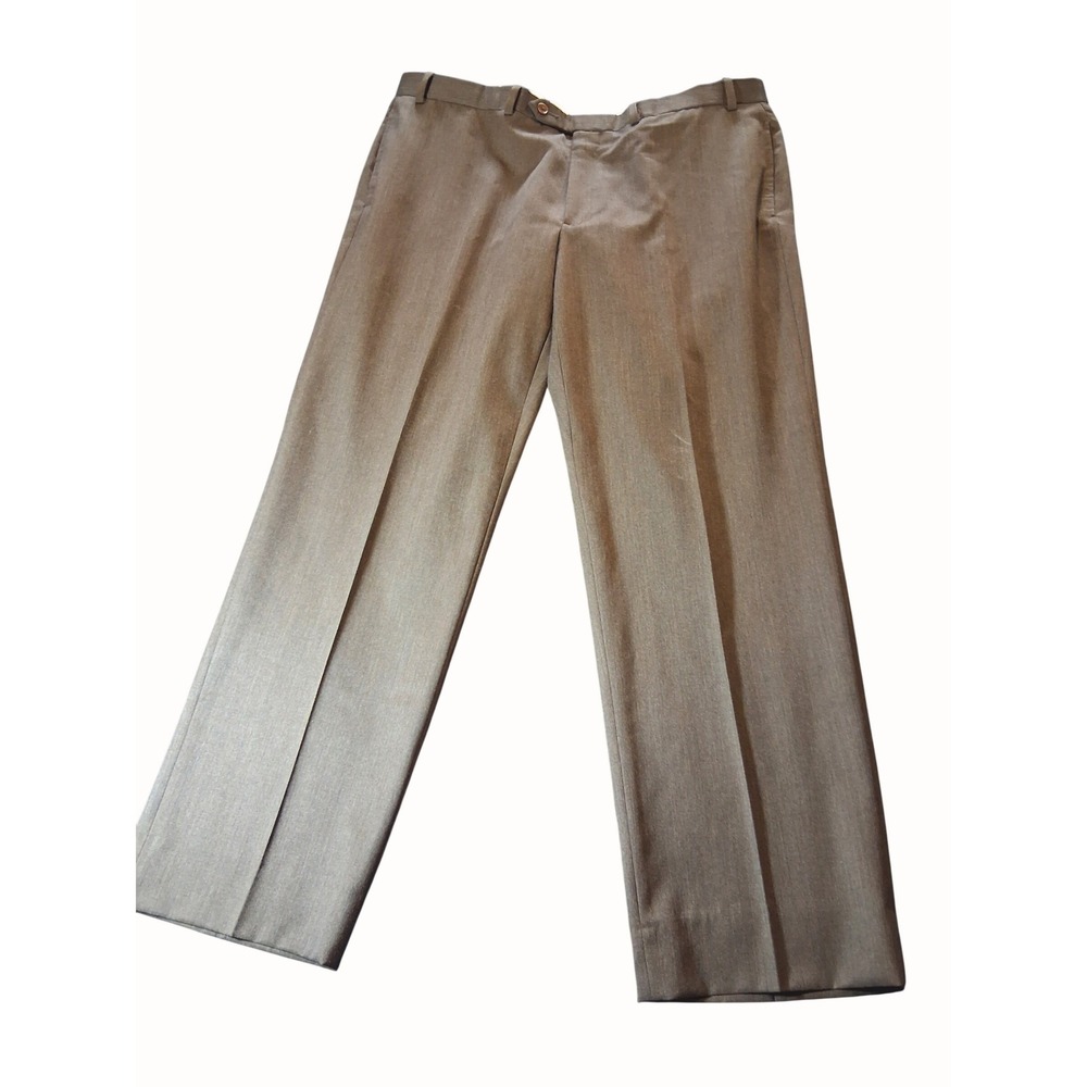 Brooks Brothers 346 Madison Fit Brown Wool Dress Pants Mens 40x30 Flat Front